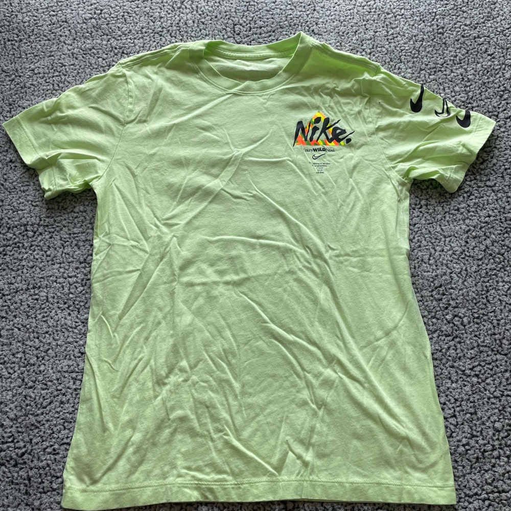 Nike Vintage Footlocker Graphic Logo Cotton Neon T Shirt- Men’s Size Small